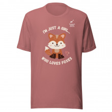 Regular fit t-shirt "I'm just a girl who loves foxes"